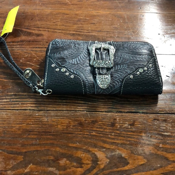 P&G Leather Handbags - P&G bleach leather clutch
